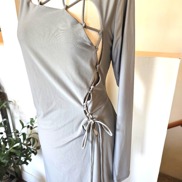🏷️SKIMS One Shoulder Tie BodyCon Dress Chrome 3X - Picture 7 of 14